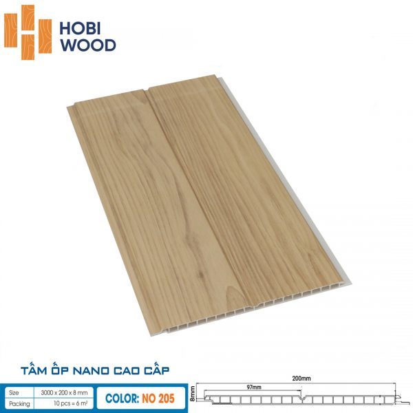 Tấm ốp nano hobi Wood NO-205